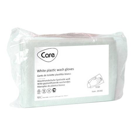 WASHANDJES - gemoltoneerd/geplastificeerd geplast.binnenzijde